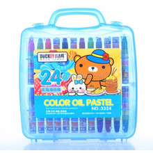 Duckey Factory direct sale non-toxic crayon 24 assorted colors oil pastel crayon